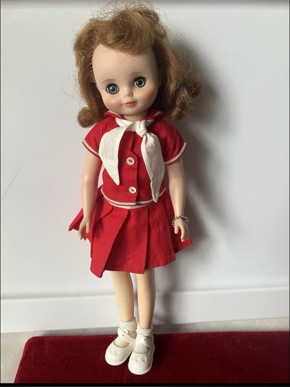 Vintage 1950s American Character Betsy McCall 14" Doll Red Sailor Dress Outfit